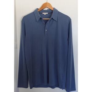 Boris Becker Pullover Shirt Mens Medium Blue Long Sleeve Soft Modal Polo